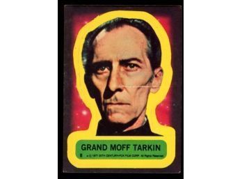 1977 Topps Star Wars Grand Moff Tarkin Sticker #8 Vintage