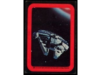 1977 Topps Star Wars Sticker The Millennium Falcon Speed #21