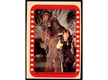 1977 Topps Star Wars Sticker The Star Warriors Aim For Action #34