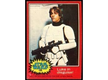 1977 Topps Star Wars Luke In Disguise #125 Vintage