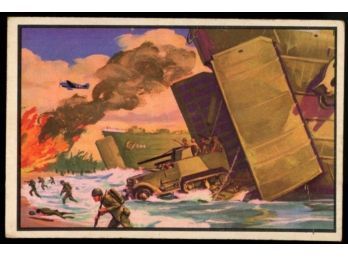 1954 Bowman US Navy Victories Saipan Victory #41 Vintage Trading Card