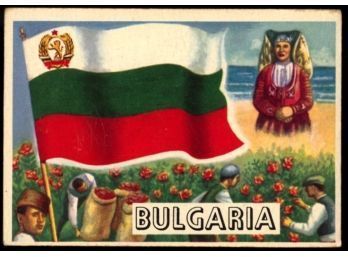 1956 Topps Flags Of The World Bulgaria #28 Vintage Card