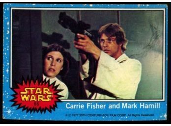 1977 Topps Star Wars Carrie Fisher And Mark Hamill #65