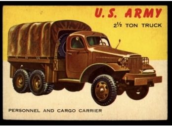 1954 Topps World On Wheels 2 1/2 Ton US Army Truck #55
