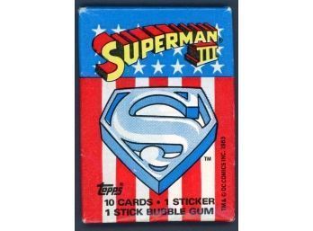 1983 Topps Superman III Wax Pack Unopended Trading Cards DC Comic