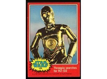 1977 Topps Star Wars Threepio Searches For R2-d2 #124 Vintage