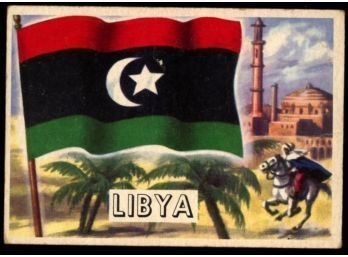 1956 Topps Flags Of The World Libya #64 Vintage Card