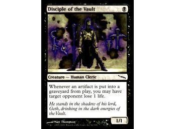 2003 Magic The Gathering DISCIPLE OF THE VAULT CREATURE ~ HUMAN CLERIC 1/1