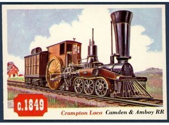 1955 Topps Rails & Sails #69 Crampton Loco Trading Card