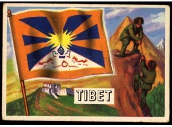 1956 Topps Flags Of The World Tibet #52 Vintage Card