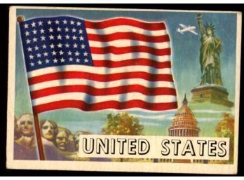 1956 Topps Flags Of The World United States #1 Vintage Card