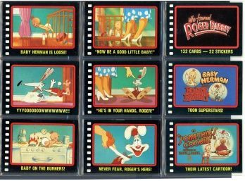 Vintage 1987 Who Framed Roger Rabbit Topps Trading Card Complete Set And Stickers #1-9