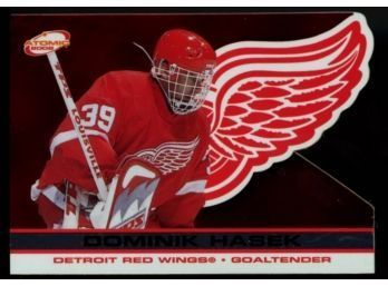 2002 Atomic Dominic Hasek Die-cut #36 Detroit Red Wings HOF