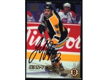 1997 Pacific Jean-yves Roy On Card Autograph #313 Boston Bruins