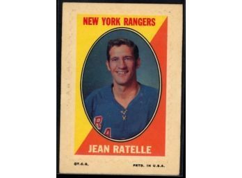 1970 Topps O-pee-chee Jean Ratelle Sticker Stamp