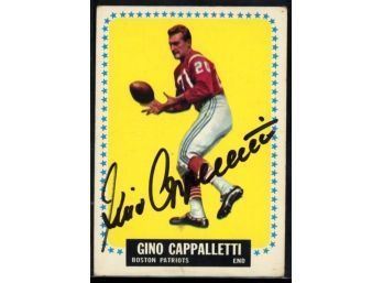 1964 Topps Gino Cappelletti On Card Auto #5 Boston Patriots Vintage