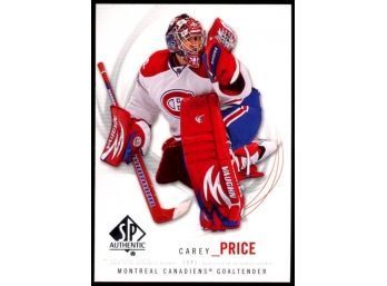2009-10 SP Authentic Hockey Carey Price #5 Montreal Canadiens