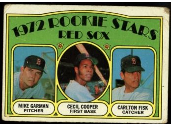 1972 Topps Red Sox Rookie Stars #79 Mike Garman, Cecil Cooper, Carlton Fisk