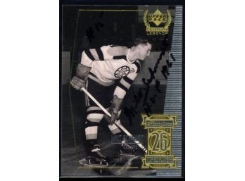 1999 Upper Deck Century Legends Milt Schmidt On Card Auto 'HOF 1961' Inscription #26 Boston Bruins