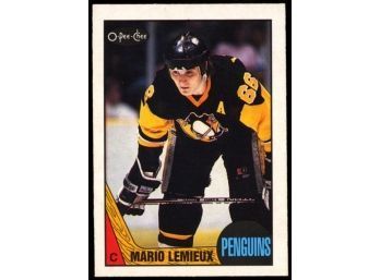 1987-88 Topps Hockey Mario Lemieux #15 Pittsburgh Penguins HOF