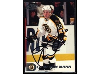 1998 Pacific Hockey Cameron Mann On Card Autograph #85 Boston Bruins