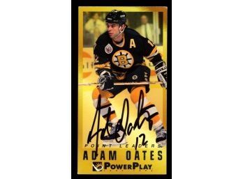 1993-94 Fleer PowerPlay Adam Oats On Card Autograph #11 Boston Bruins HOF
