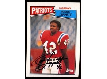 1987 Topps Football Ronnie Lippett On Card Autograph #109 New England Patriots