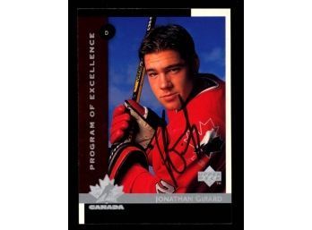 1998 Upper Deck Program Of Excellence Johnathan Girard On Card Rookie Auto #403