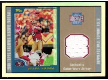 2000 Topps Archives Steve Young Game Worn Jersey Patch #120 San Francisco 49ers HOF