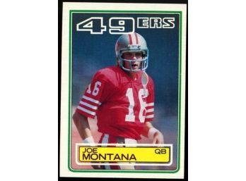 1983 Topps Football Joe Montana #169 San Francisco 49ers HOF