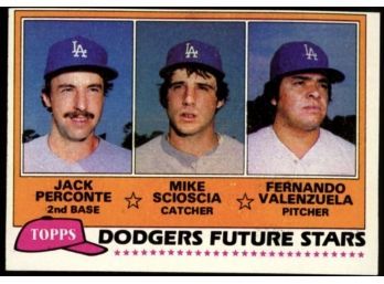 1981 Topps Baseball Dodgers Future Stars (Fernando Valenzuela RC)