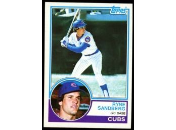 1983 Topps Baseball Ryne Sandberg Rookie Card #83 Cubs