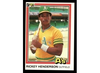 1981 Donruss Baseball Rickey Henderson #119 Oakland Athletics HOF
