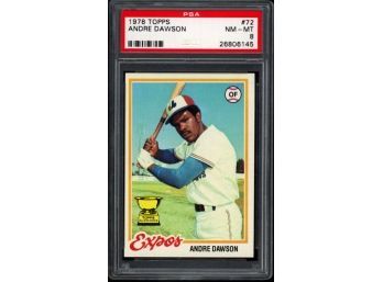 1978 Topps Baseball Andre Dawson #72 PSA 8 Expos HOF