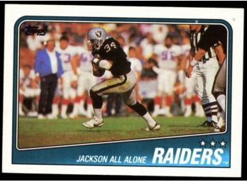1988 Topps Bo Jackson Jackson All Alone Rookie Card #325 Raiders HOF