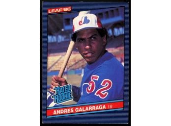 1986 Donruss Baseball Andres Galarraga Rated Rookie #33