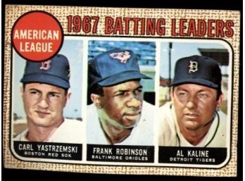 1968 Topps Baseball 1967 Batting Leaders - Carl Yastrzemski, Frank Robinson, Al Kaline #2