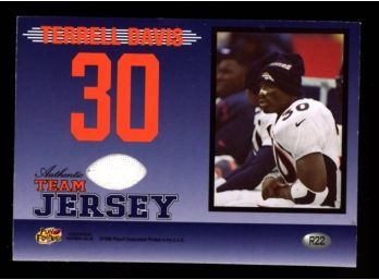 1998 Playoff Team Jersey Terrell Davis Patch #R22 Denver Broncos