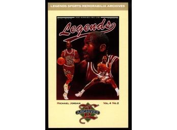 1992 Legends Magazine Michael Jordan Post Card Insert Nm