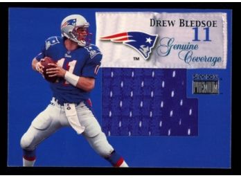 1999 Skybox Premium Drew Bledsoe Genuine Coverage Game Used Patch /440