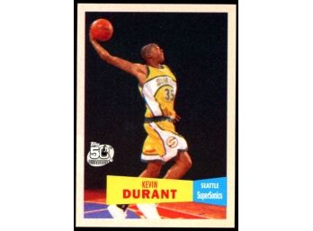 2007 Topps Basketball Kevin Durant Rookie Card #112 1957-58 Variation 2x NBA Champion Finals MVP Future HOFer