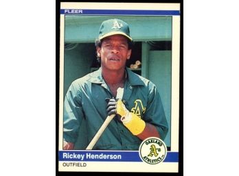 1984 Fleer Baseball Rickey Henderson #447 Oakland Athletics HOF