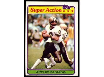 1981 Topps Football Archie Manning Super Action #379 New Orleans Saints