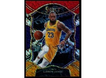 2020-21 Select Basketball LeBron James Concourse Red White Orange Shimmer Prizm #23 Los Angeles Lakers