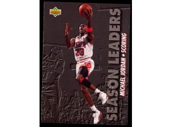 1993 Upper Deck Basketball Michael Jordan Scoring Leaders #166 Chicago Bulls HOF