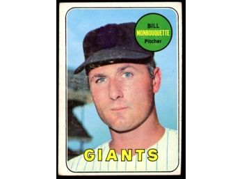1969 Topps Baseball Bill Monbouquette #64 San Francisco Giants Vintage