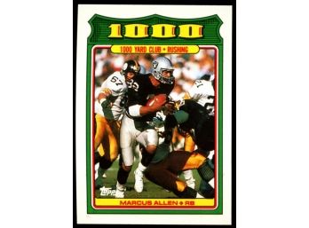 1988 Topps Football Marcus Allen 1000 Yard Club #27 Oakland Raiders HOF