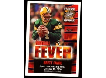 2000 Topps Season Opener Brett Farve Football Fever Green Bay Packers HOF