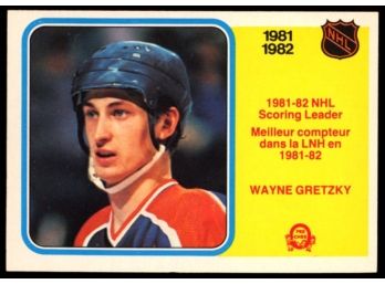 1982 O-pee-chee Hockey Wayne Gretzky NHL Scoring Leader #243 Edmonton Oilers HOF GOAT