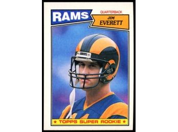 1987 Topps Football Jim Everett Super Rookie #145 Los Angeles Rams RC
